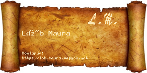 Löb Maura névjegykártya